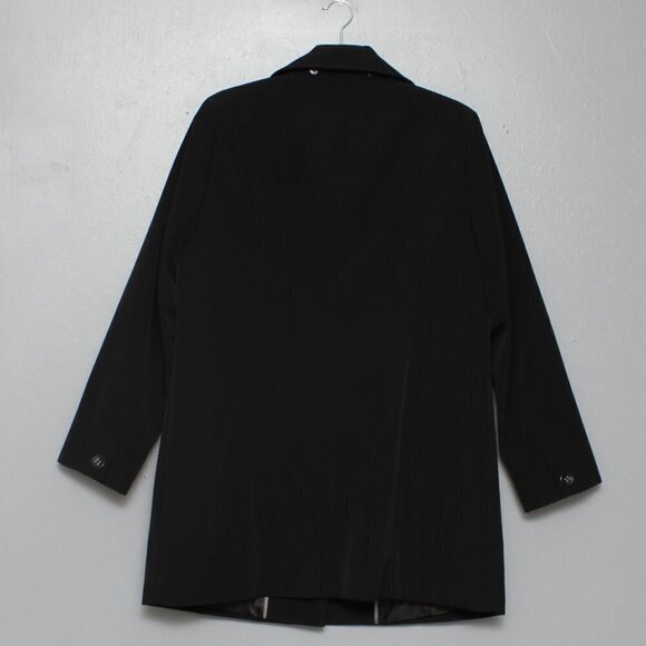 Calvin Klein black long line rain jacket - Picture 2 of 6